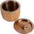 Rattan and Bronze Ice Bucket with Lid Exclusive Spaces