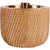 Rattan and Bronze Ice Bucket with Lid Exclusive Spaces